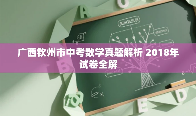 广西钦州市中考数学真题解析 2018年试卷全解 广西钦州市中考数学真题解析 2018年试卷全解