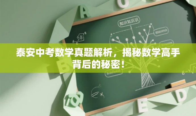 泰安中考数学真题解析,揭秘数学高手背后的秘密! 泰安中考数学真题解析,揭秘数学高手背后的秘密!