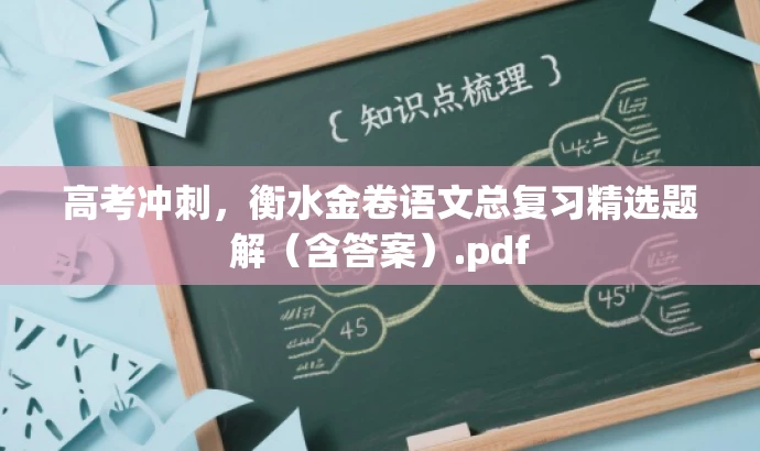 高考冲刺,衡水金卷语文总复习精选题解(含答案).pdf 高考冲刺,衡水金卷语文总复习精选题解(含答案).pdf