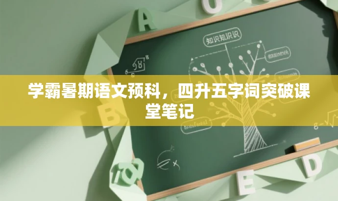 学霸暑期语文预科,四升五字词突破课堂笔记 学霸暑期语文预科,四升五字词突破课堂笔记