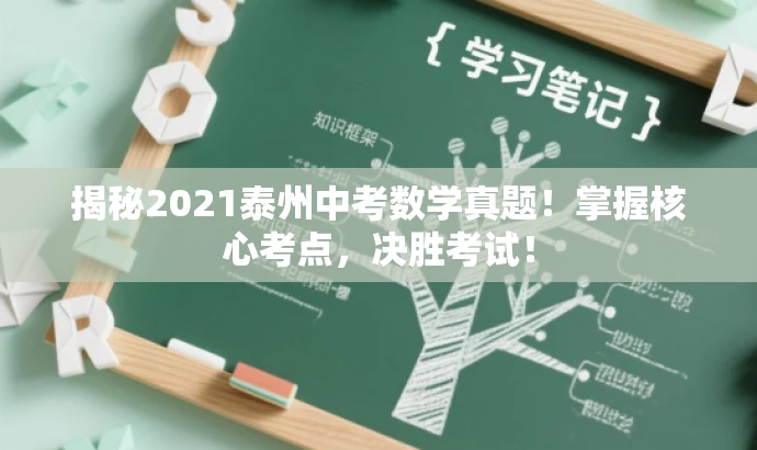揭秘2021泰州中考数学真题!掌握核心考点,决胜考试! 揭秘2021泰州中考数学真题!掌握核心考点,决胜考试!