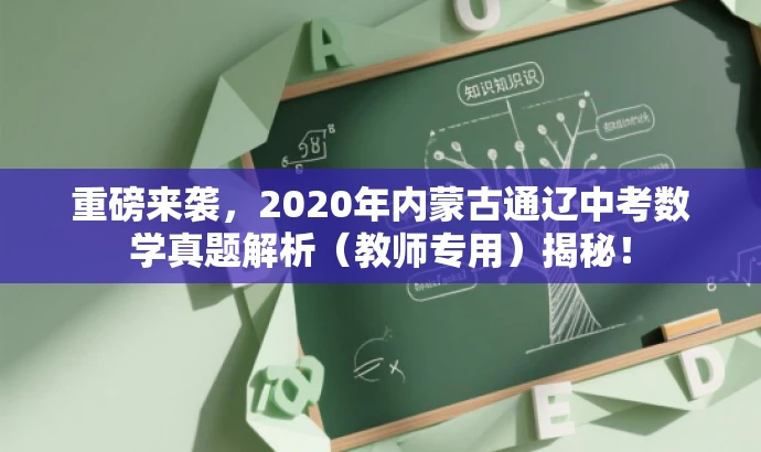 重磅来袭,2020年内蒙古通辽中考数学真题解析(教师专用)揭秘! 重磅来袭,2020年内蒙古通辽中考数学真题解析(教师专用)揭秘!