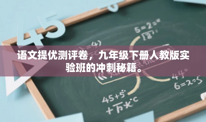 语文提优测评卷,九年级下册人教版实验班的冲刺秘籍。 语文提优测评卷,九年级下册人教版实验班的冲刺秘籍。