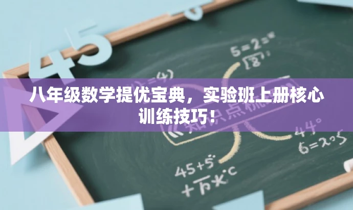 八年级数学提优宝典，实验班上册核心训练技巧！