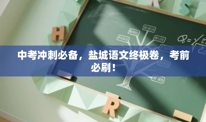 中考冲刺必备,盐城语文终极卷,考前必刷! 中考冲刺必备,盐城语文终极卷,考前必刷!