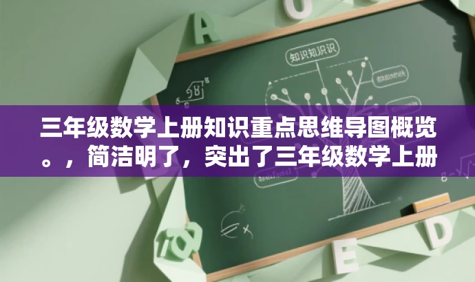 三年级数学上册知识重点思维导图概览。,简洁明了,突出了三年级数学上册知识重点的核心价值,同时使用了思维导图概览这样的词汇来吸引目标人群的注意力,语言简洁而有吸引力。 三年级数学上册知识重点思维导图概览。,简洁明了,突出了三年级数学上册知识重点的核心价值,同时使用了思维导图概览这样的词汇来吸引目标人群的注意力,语言简洁而有吸引力。