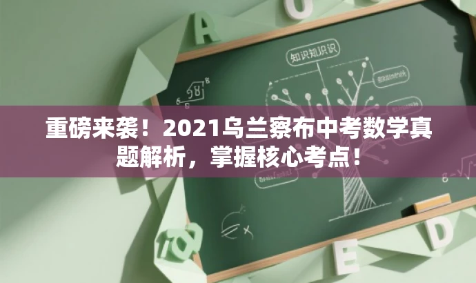 重磅来袭!2021乌兰察布中考数学真题解析,掌握核心考点! 重磅来袭!2021乌兰察布中考数学真题解析,掌握核心考点!