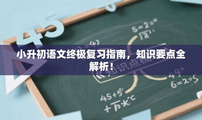 小升初语文终极复习指南,知识要点全解析! 小升初语文终极复习指南,知识要点全解析!