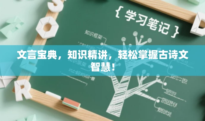 文言宝典,知识精讲,轻松掌握古诗文智慧! 文言宝典,知识精讲,轻松掌握古诗文智慧!