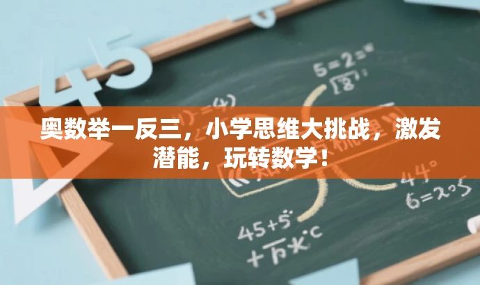 奥数举一反三,小学思维大挑战,激发潜能,玩转数学! 奥数举一反三,小学思维大挑战,激发潜能,玩转数学!