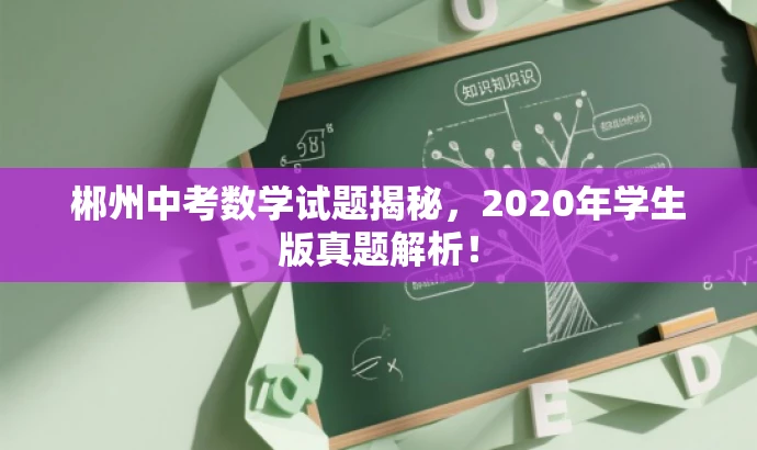 郴州中考数学试题揭秘,2020年学生版真题解析! 郴州中考数学试题揭秘,2020年学生版真题解析!