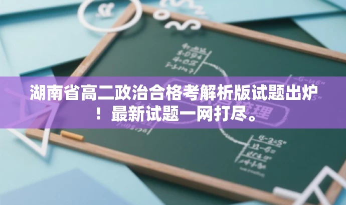 湖南省高二政治合格考解析版试题出炉!最新试题一网打尽。 湖南省高二政治合格考解析版试题出炉!最新试题一网打尽。