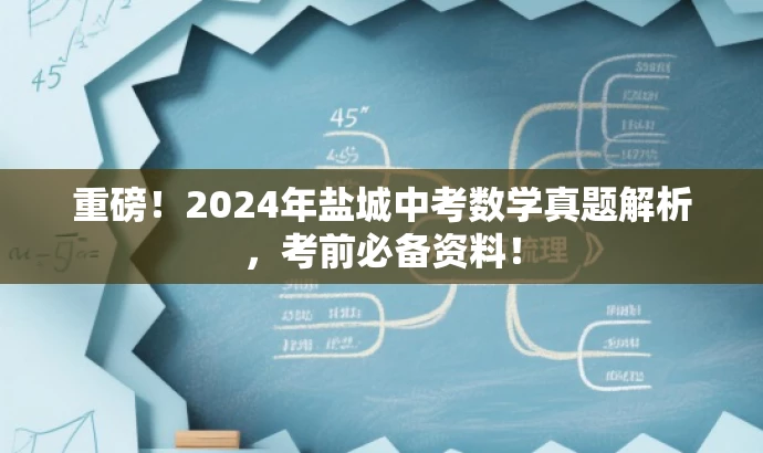 重磅!2024年盐城中考数学真题解析,考前必备资料! 重磅!2024年盐城中考数学真题解析,考前必备资料!