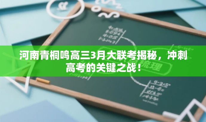 河南青桐鸣高三3月大联考揭秘,冲刺高考的关键之战! 河南青桐鸣高三3月大联考揭秘,冲刺高考的关键之战!