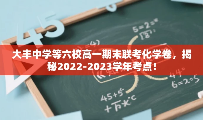 大丰中学等六校高一期末联考化学卷,揭秘2022-2023学年考点! 大丰中学等六校高一期末联考化学卷,揭秘2022-2023学年考点!