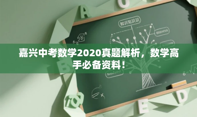嘉兴中考数学2020真题解析,数学高手必备资料! 嘉兴中考数学2020真题解析,数学高手必备资料!
