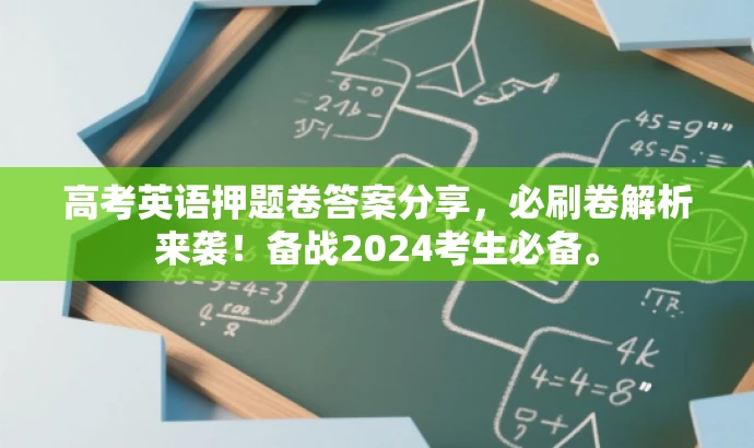 高考英语押题卷答案分享,必刷卷解析来袭!备战2024考生必备。 高考英语押题卷答案分享,必刷卷解析来袭!备战2024考生必备。