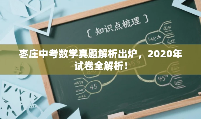 枣庄中考数学真题解析出炉,2020年试卷全解析! 枣庄中考数学真题解析出炉,2020年试卷全解析!