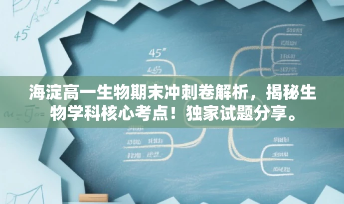 海淀高一生物期末冲刺卷解析,揭秘生物学科核心考点!独家试题分享。 海淀高一生物期末冲刺卷解析,揭秘生物学科核心考点!独家试题分享。