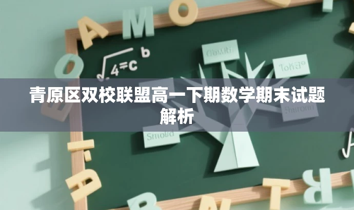 青原区双校联盟高一下期数学期末试题解析 青原区双校联盟高一下期数学期末试题解析