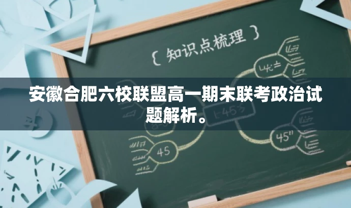 安徽合肥六校联盟高一期末联考政治试题解析。 安徽合肥六校联盟高一期末联考政治试题解析。
