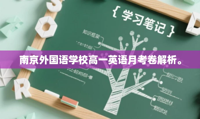 南京外国语学校高一英语月考卷解析。 南京外国语学校高一英语月考卷解析。