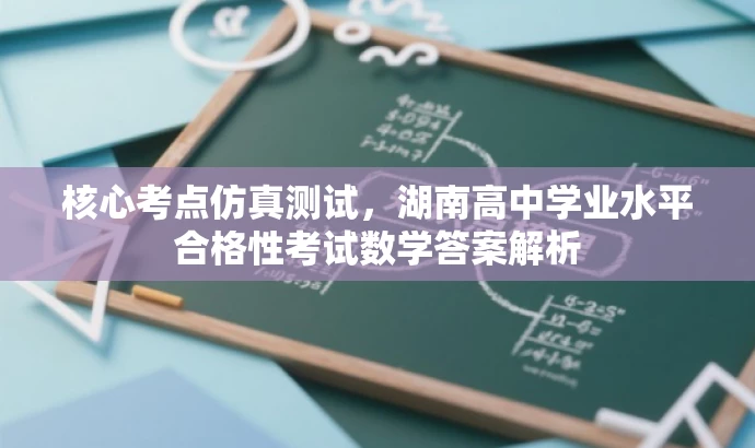 核心考点仿真测试,湖南高中学业水平合格性考试数学答案解析 核心考点仿真测试,湖南高中学业水平合格性考试数学答案解析
