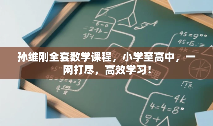 孙维刚全套数学课程,小学至高中,一网打尽,高效学习! 孙维刚全套数学课程,小学至高中,一网打尽,高效学习!