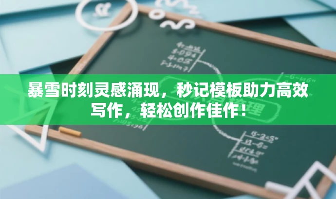 暴雪时刻灵感涌现,秒记模板助力高效写作,轻松创作佳作! 暴雪时刻灵感涌现,秒记模板助力高效写作,轻松创作佳作!