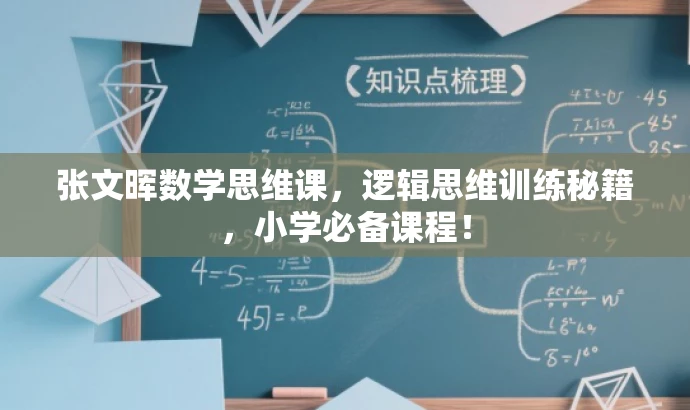 张文晖数学思维课,逻辑思维训练秘籍,小学必备课程! 张文晖数学思维课,逻辑思维训练秘籍,小学必备课程!