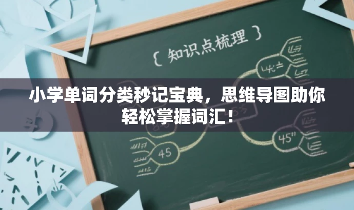 小学单词分类秒记宝典,思维导图助你轻松掌握词汇! 小学单词分类秒记宝典,思维导图助你轻松掌握词汇!
