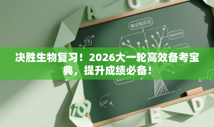 决胜生物复习!2026大一轮高效备考宝典,提升成绩必备! 决胜生物复习!2026大一轮高效备考宝典,提升成绩必备!
