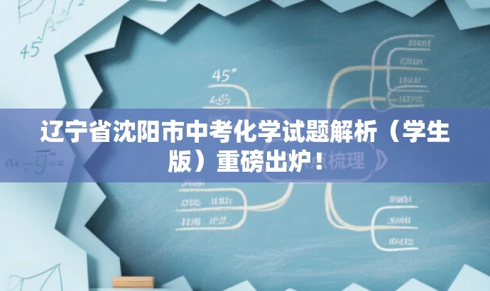辽宁省沈阳市中考化学试题解析(学生版)重磅出炉! 辽宁省沈阳市中考化学试题解析(学生版)重磅出炉!