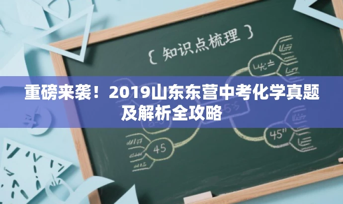 重磅来袭!2019山东东营中考化学真题及解析全攻略 重磅来袭!2019山东东营中考化学真题及解析全攻略
