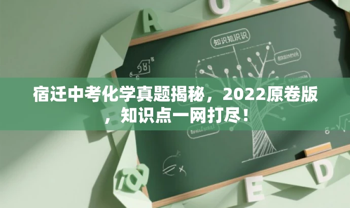 宿迁中考化学真题揭秘,2022原卷版,知识点一网打尽! 宿迁中考化学真题揭秘,2022原卷版,知识点一网打尽!