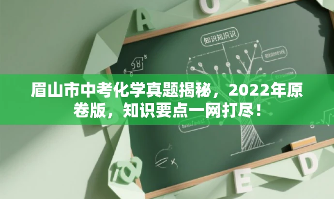 眉山市中考化学真题揭秘,2022年原卷版,知识要点一网打尽! 眉山市中考化学真题揭秘,2022年原卷版,知识要点一网打尽!