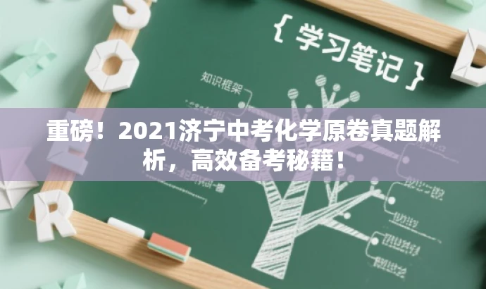 重磅!2021济宁中考化学原卷真题解析,高效备考秘籍! 重磅!2021济宁中考化学原卷真题解析,高效备考秘籍!