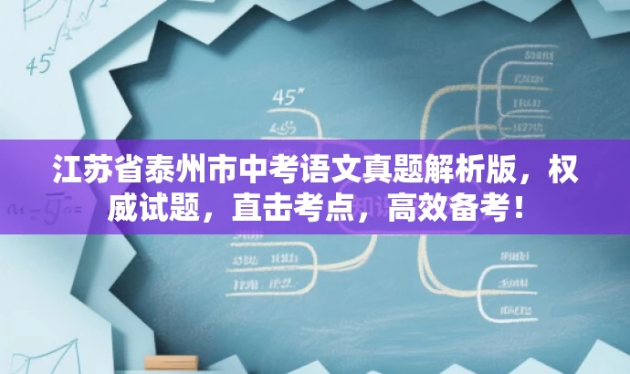 江苏省泰州市中考语文真题解析版,权威试题,直击考点,高效备考! 江苏省泰州市中考语文真题解析版,权威试题,直击考点,高效备考!