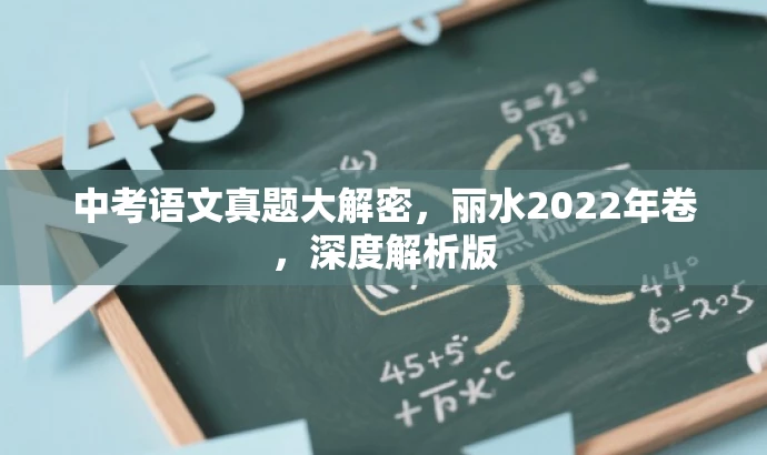 中考语文真题大解密,丽水2022年卷,深度解析版 中考语文真题大解密,丽水2022年卷,深度解析版