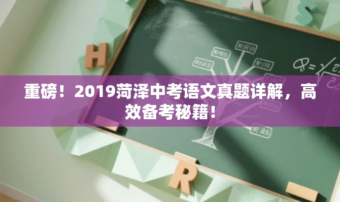 重磅!2019菏泽中考语文真题详解,高效备考秘籍! 重磅!2019菏泽中考语文真题详解,高效备考秘籍!