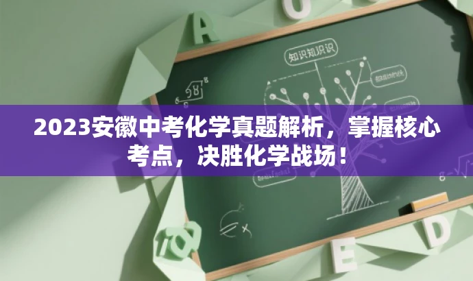 2023安徽中考化学真题解析,掌握核心考点,决胜化学战场! 2023安徽中考化学真题解析,掌握核心考点,决胜化学战场!