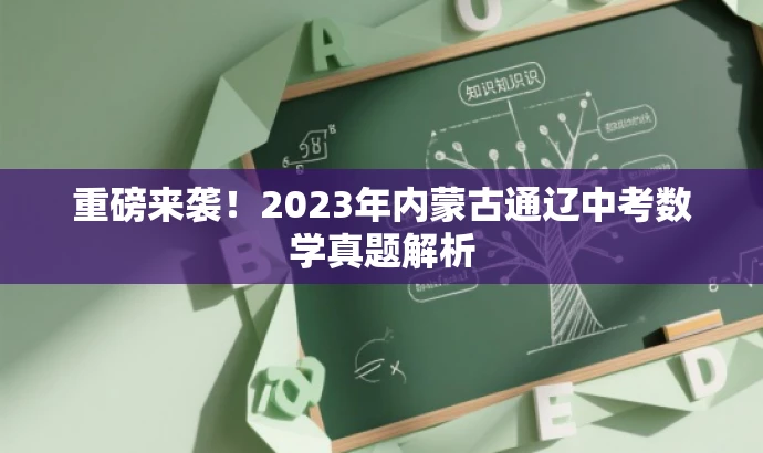 重磅来袭!2023年内蒙古通辽中考数学真题解析 重磅来袭!2023年内蒙古通辽中考数学真题解析