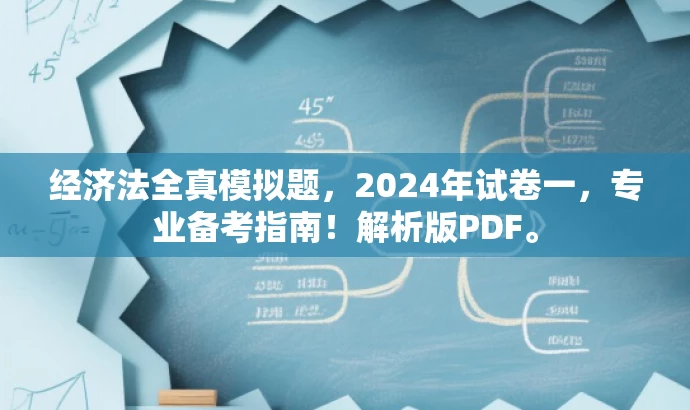 经济法全真模拟题,2024年试卷一,专业备考指南!解析版PDF。 经济法全真模拟题,2024年试卷一,专业备考指南!解析版PDF。