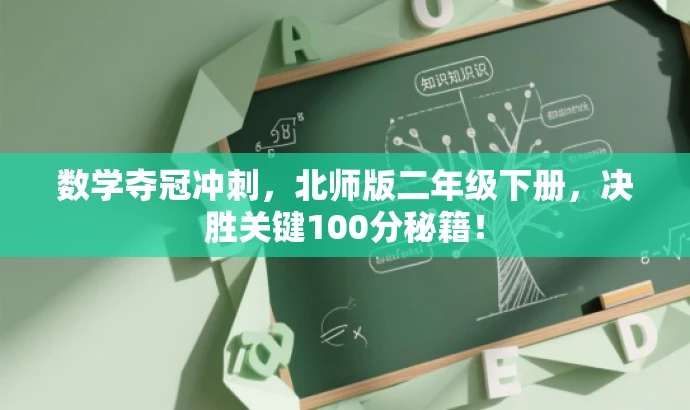 数学夺冠冲刺,北师版二年级下册,决胜关键100分秘籍! 数学夺冠冲刺,北师版二年级下册,决胜关键100分秘籍!