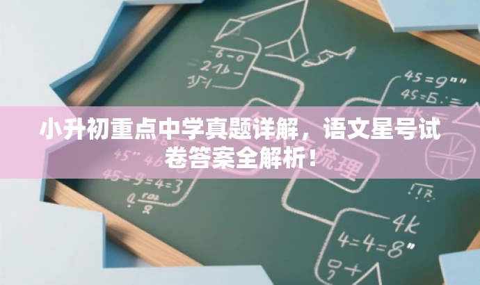 小升初重点中学真题详解，语文星号试卷答案全解析！