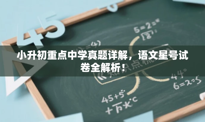 小升初重点中学真题详解,语文星号试卷全解析! 小升初重点中学真题详解,语文星号试卷全解析!
