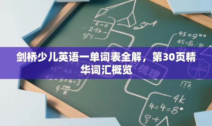 剑桥少儿英语一单词表全解,第30页精华词汇概览 剑桥少儿英语一单词表全解,第30页精华词汇概览
