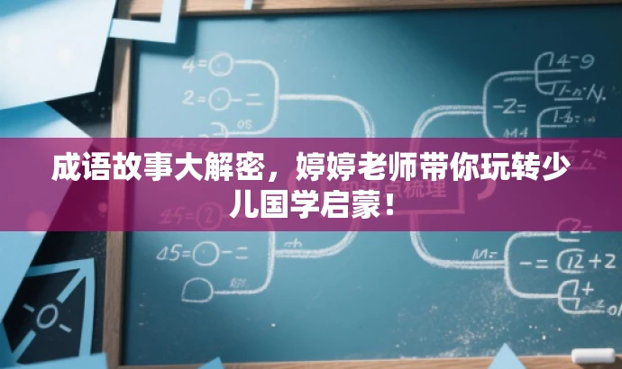 成语故事大解密,婷婷老师带你玩转少儿国学启蒙! 成语故事大解密,婷婷老师带你玩转少儿国学启蒙!