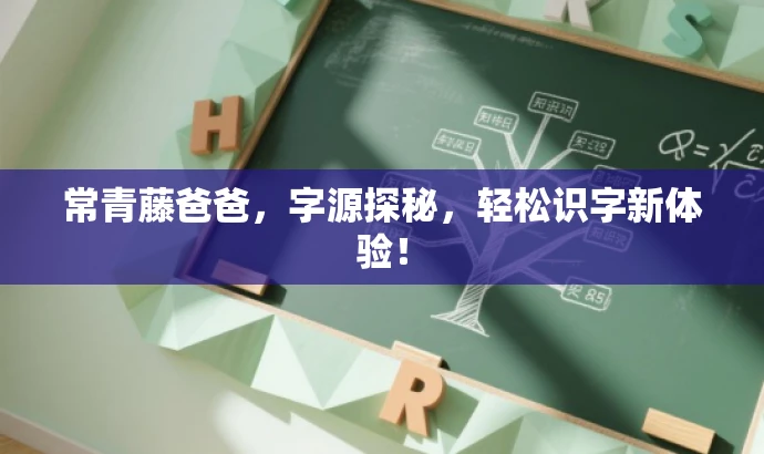 常青藤爸爸,字源探秘,轻松识字新体验! 常青藤爸爸,字源探秘,轻松识字新体验!