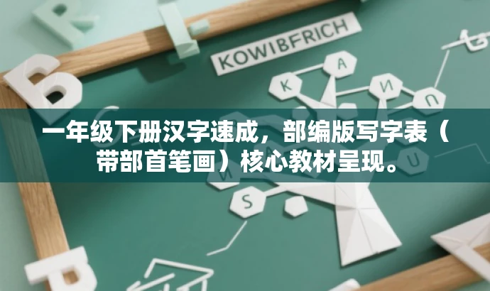 一年级下册汉字速成,部编版写字表(带部首笔画)核心教材呈现。 一年级下册汉字速成,部编版写字表(带部首笔画)核心教材呈现。